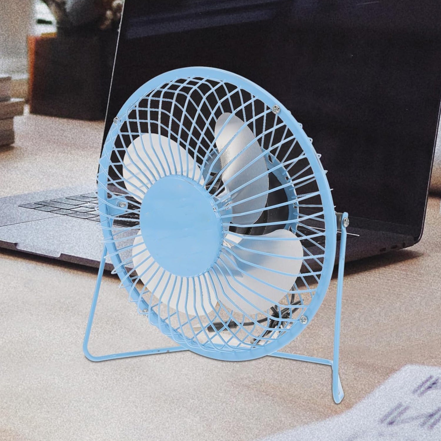 USB Table Desk Personal Metal Electronic Fan, Compatible with Computers, Laptops, Student Dormitory, Suitable For Office, School Use (1 Pc) USB Table Desk Personal Metal Electronic Fan, Compatible with Computers, Laptops, Student Dormitory, Suitable For Office, School Use (1 Pc)